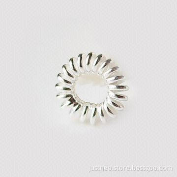 Solid 925 sterling silver/soldered closed coil jump rings, measures 5mm